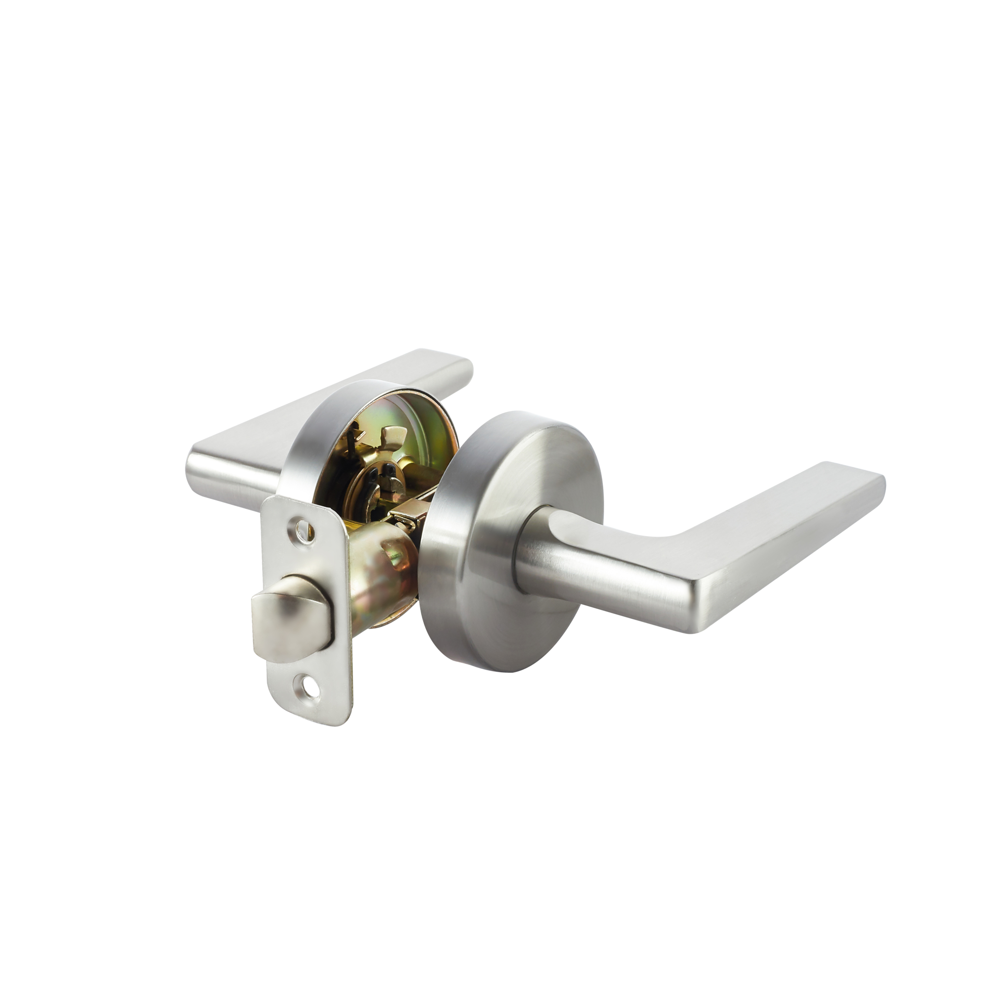 Sapphire Contra Collection Modern Passage Door Handle — Satin Nickel, Grade 3, Model# LS-CON10-US15